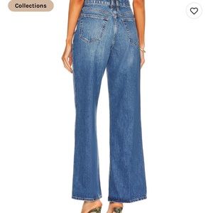 Frame high waisted wide leg denim